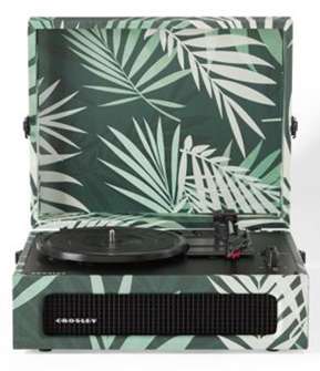 Crosley Voyager Portable Turntable With Bluetooth Out Botanical