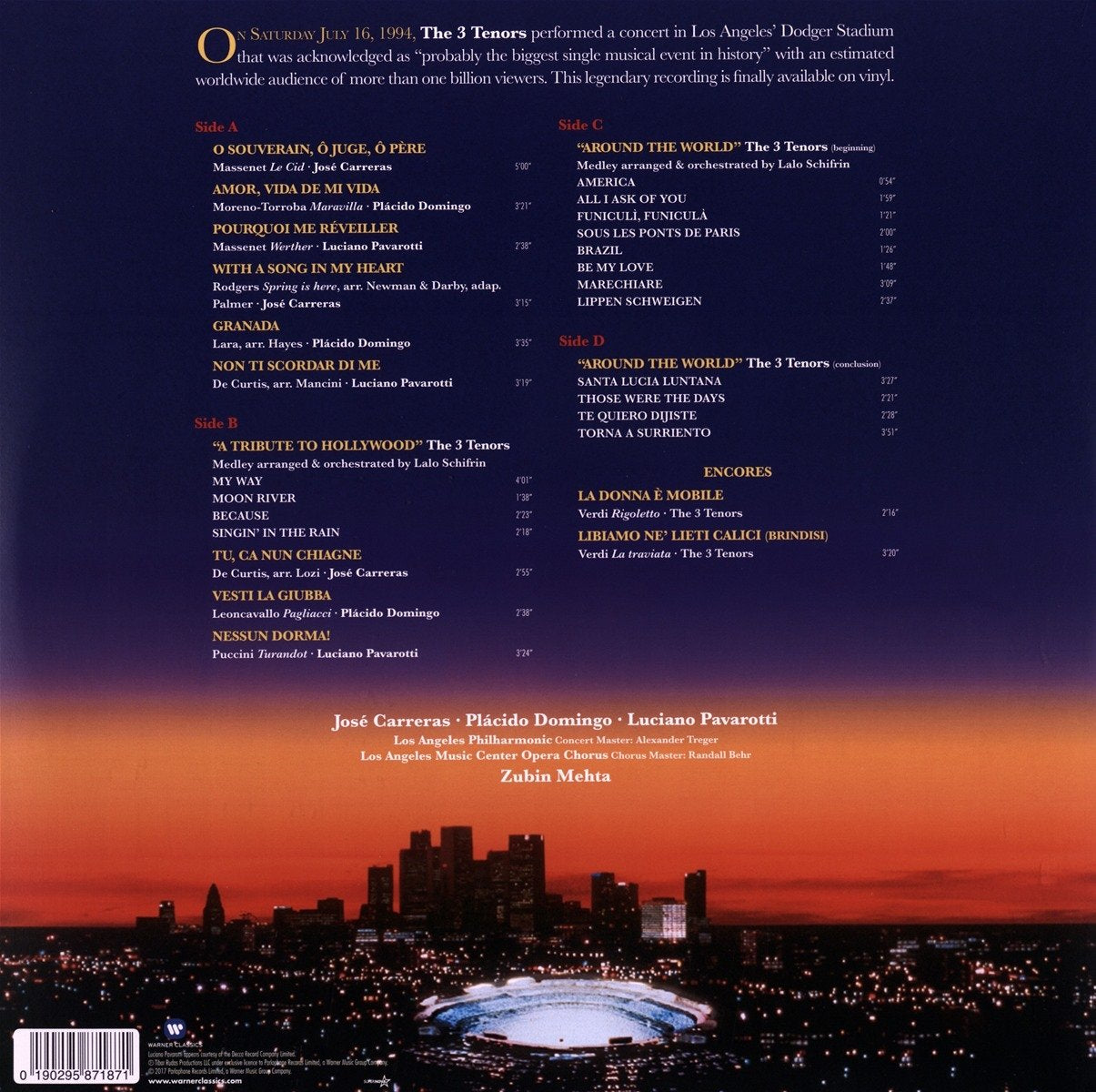 The 3 Tenors In Concert 1994 | 3 Tenors