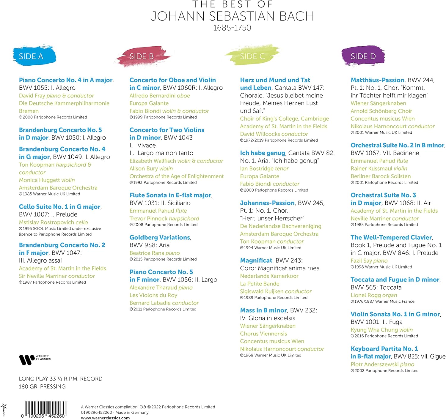 Best Of Bach | Best Of Bach Lp