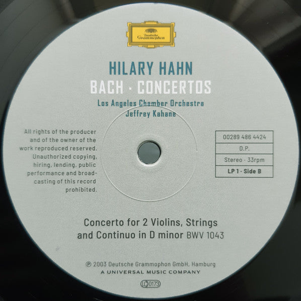 J.S. Bach: Violin Concertos | Hilary Hahn, Los Angeles Chamber Orchestra, Jeffrey Kahane