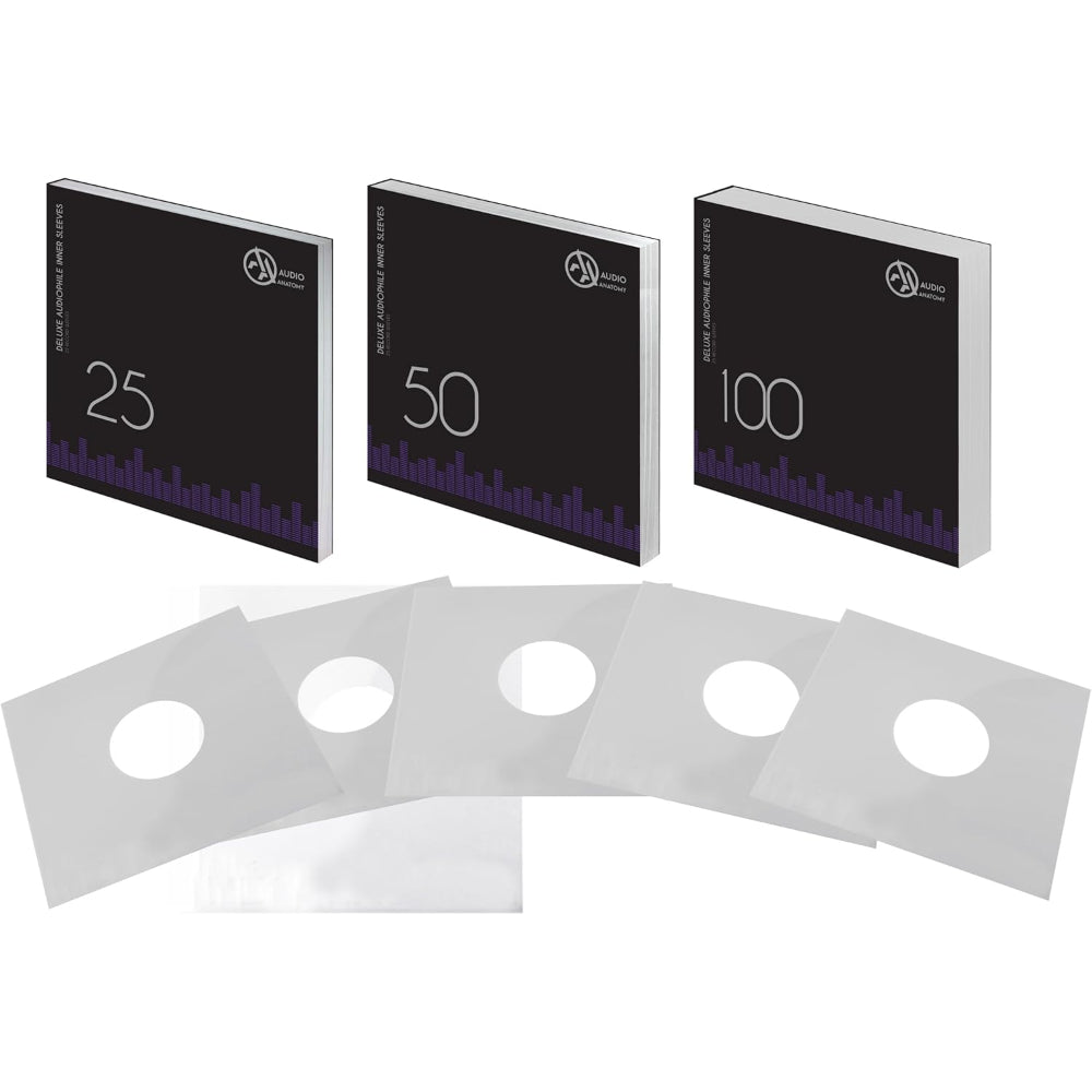 Audiophile Antistatic Inner Sleeves for vinyl (White)-100X2 | Audiophile