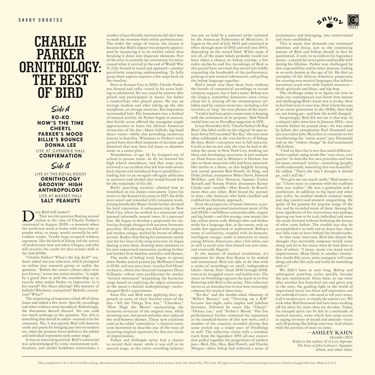 Ornithology: The Best Of Bird | Charlie Parker