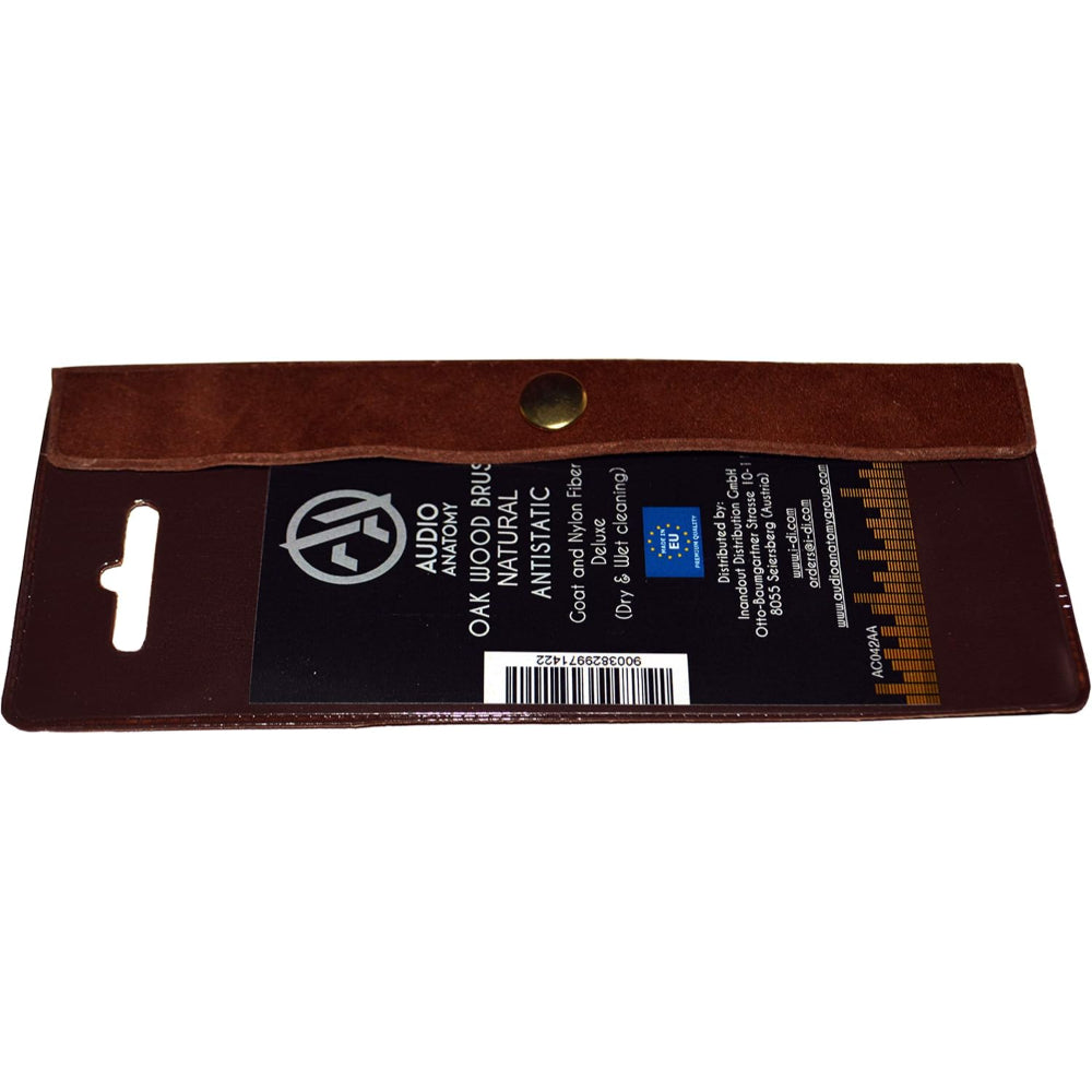 Oak Wood Brush Natural For Vinyl Cleaning With Antistatic Goat & Nylon Fiber-DLX | Audio Anatomy