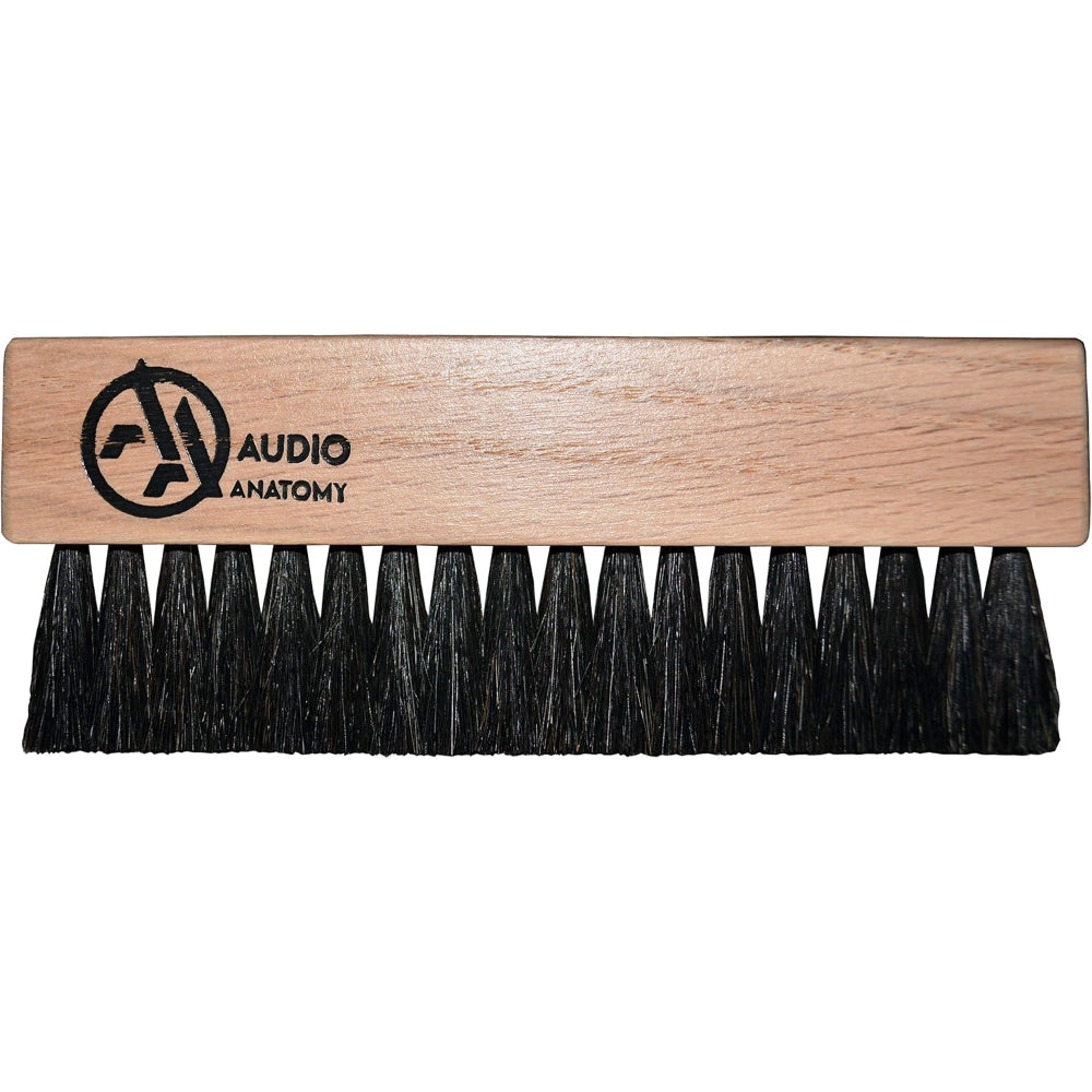 Oak Wood Brush Natural For Vinyl Cleaning With Antistatic Goat & Nylon Fiber-DLX | Audio Anatomy