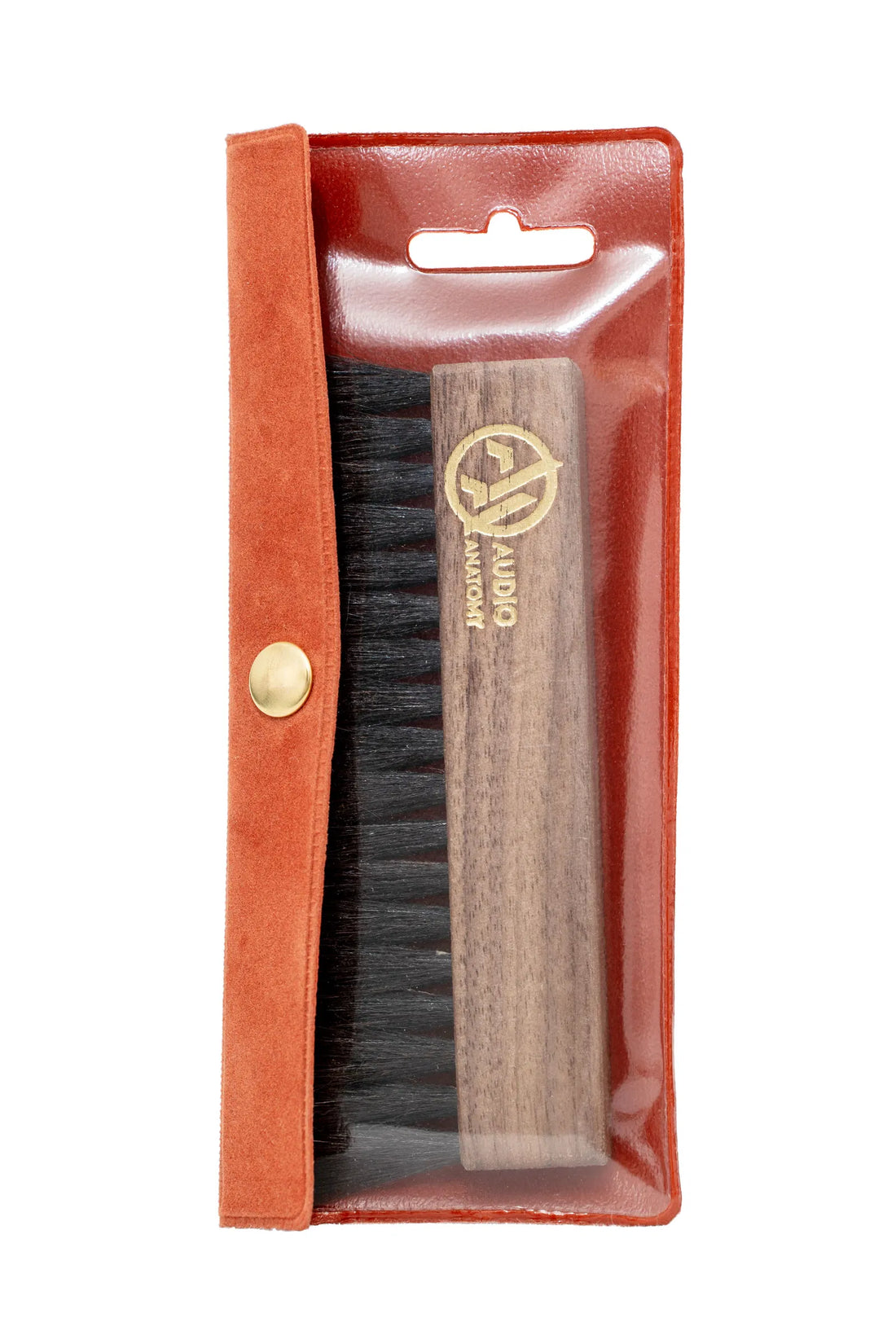 Vinyl Brush - Walnut Wood Brush With Antistatic Goat And Nylon Fiber