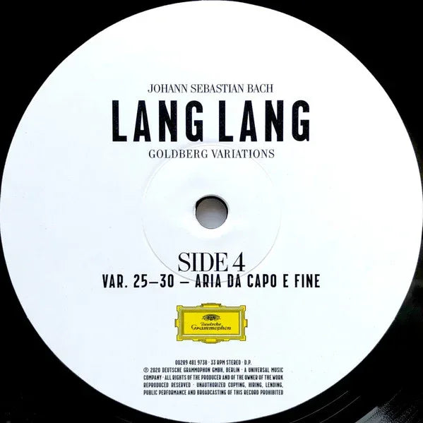 Bach: Goldberg Variations | Lang Lang