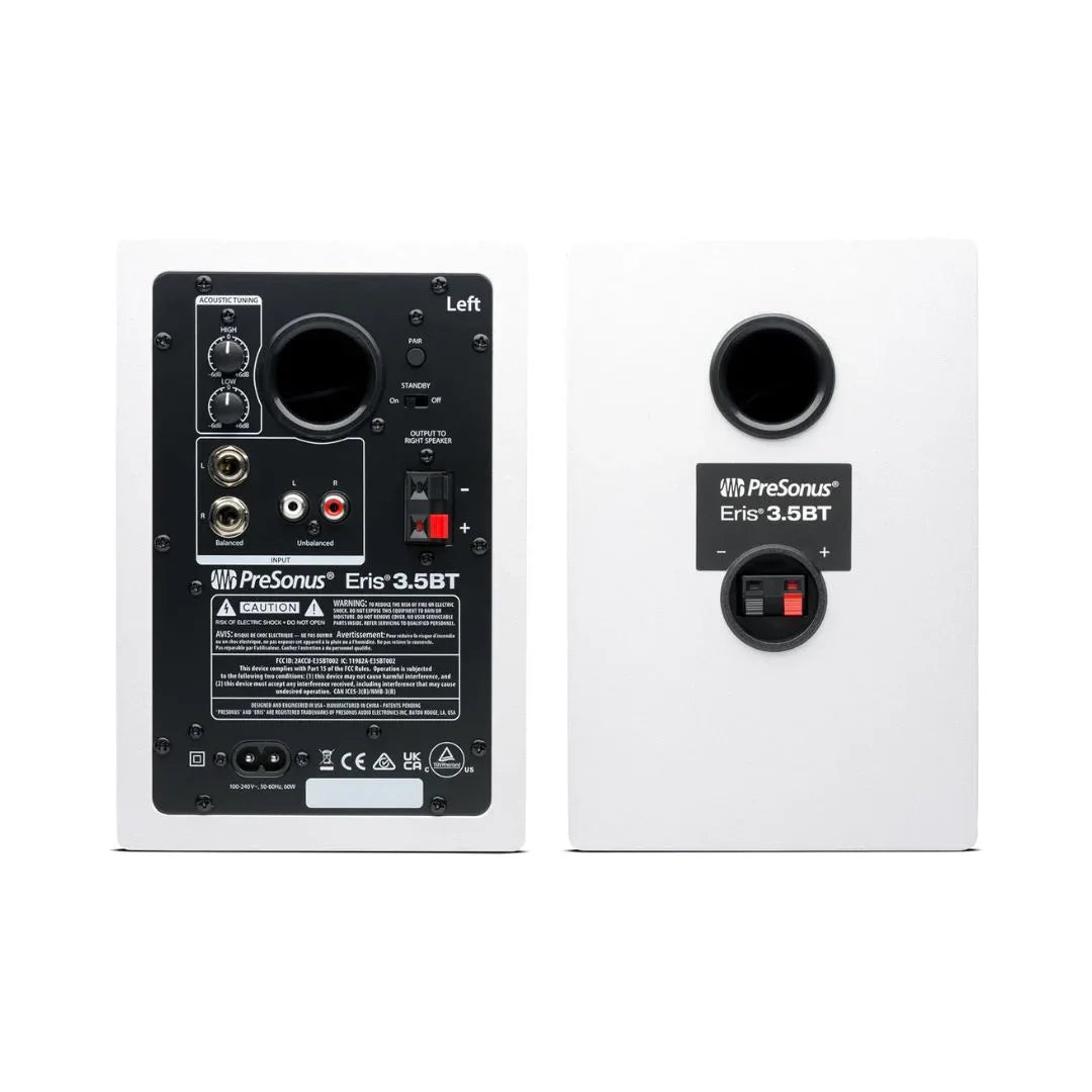 Eris E3.5BT 3.5-inch Powered Bluetooth Studio Monitors â€“ 2nd Generation (White) | PreSonus