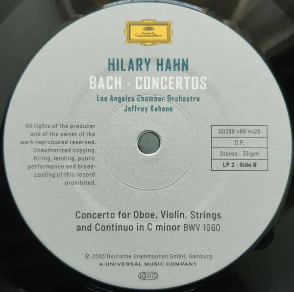 J.S. Bach: Violin Concertos | Hilary Hahn, Los Angeles Chamber Orchestra, Jeffrey Kahane