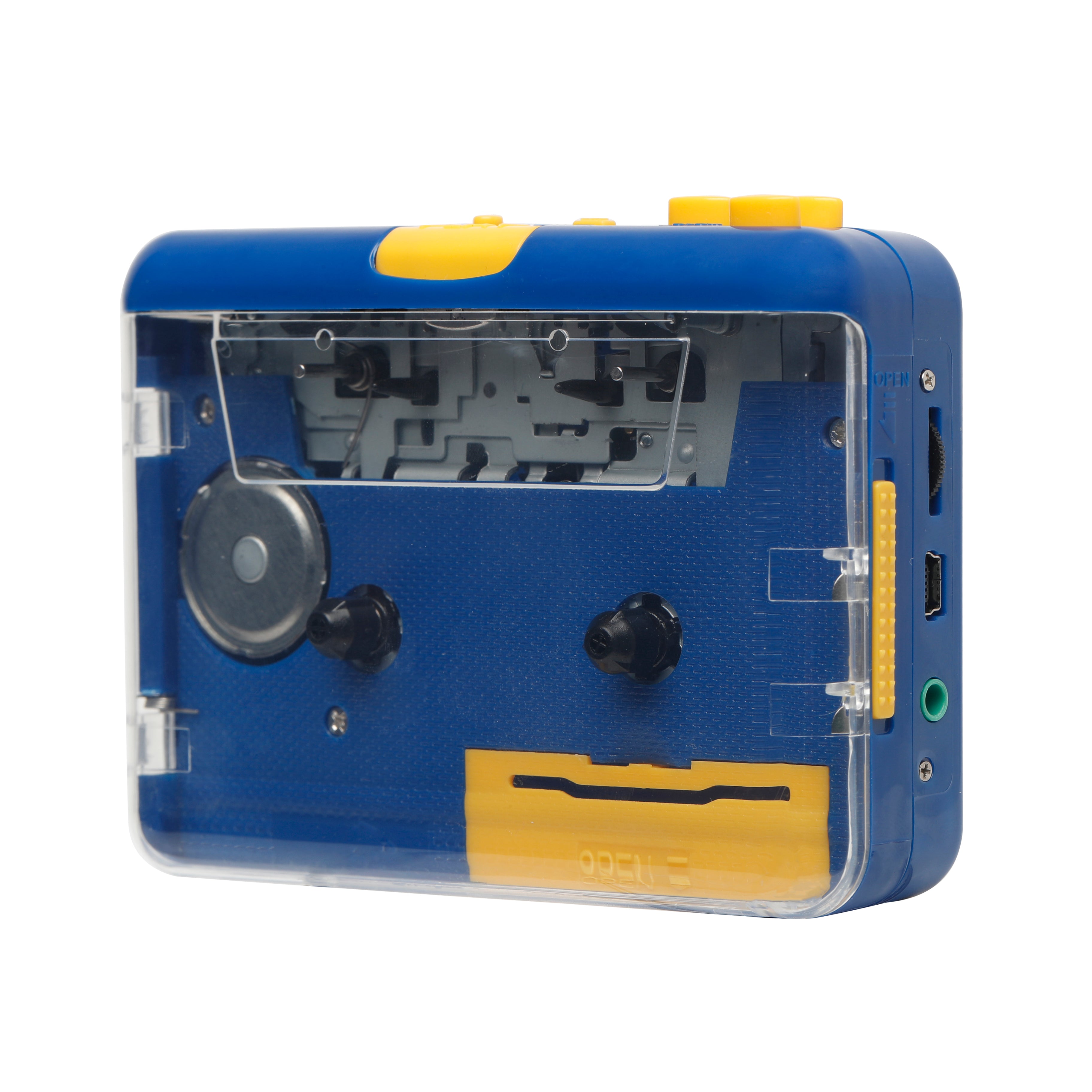 MJI JO9 CASSETTE PLAYER (CLEAR SUPER USB) Blue