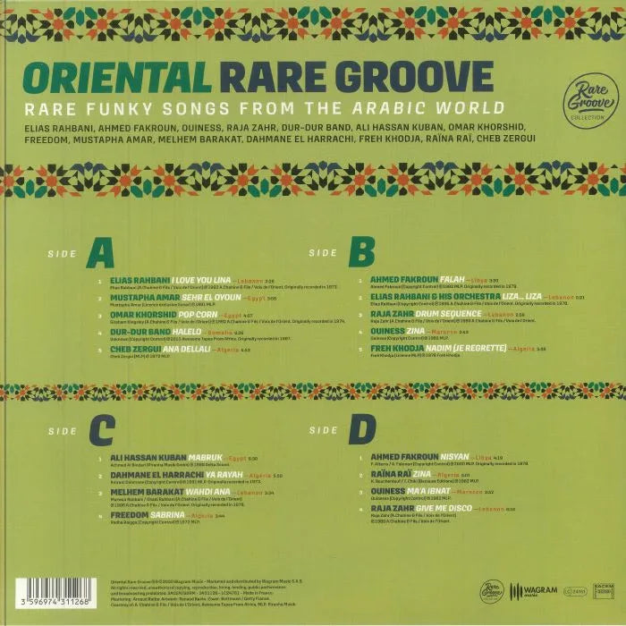 Oriental Rare Groove: Rare Funky Songs From The Arabic World | Various Artist - Vinyl