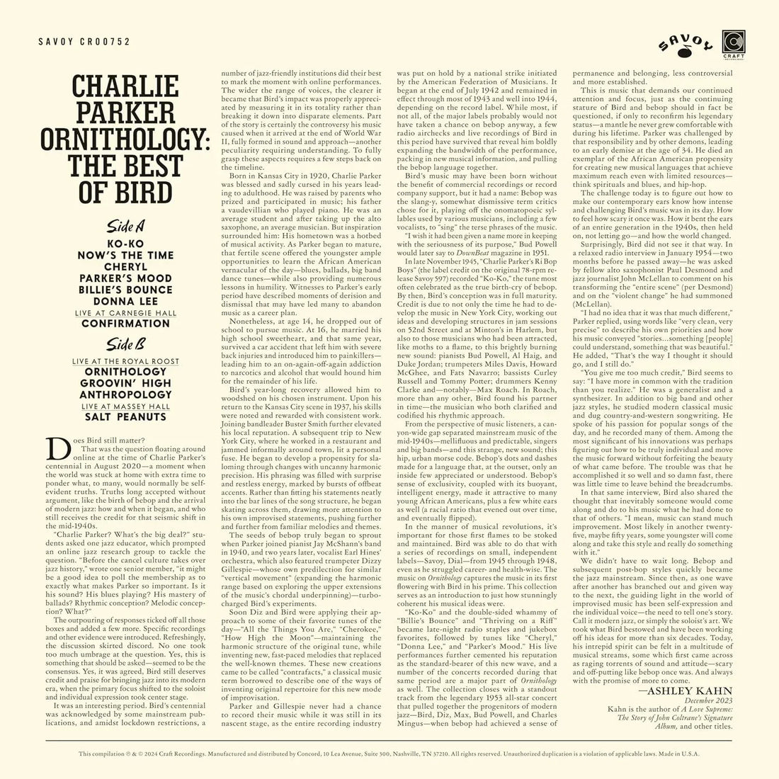 Ornithology: The Best Of Bird | Charlie Parker