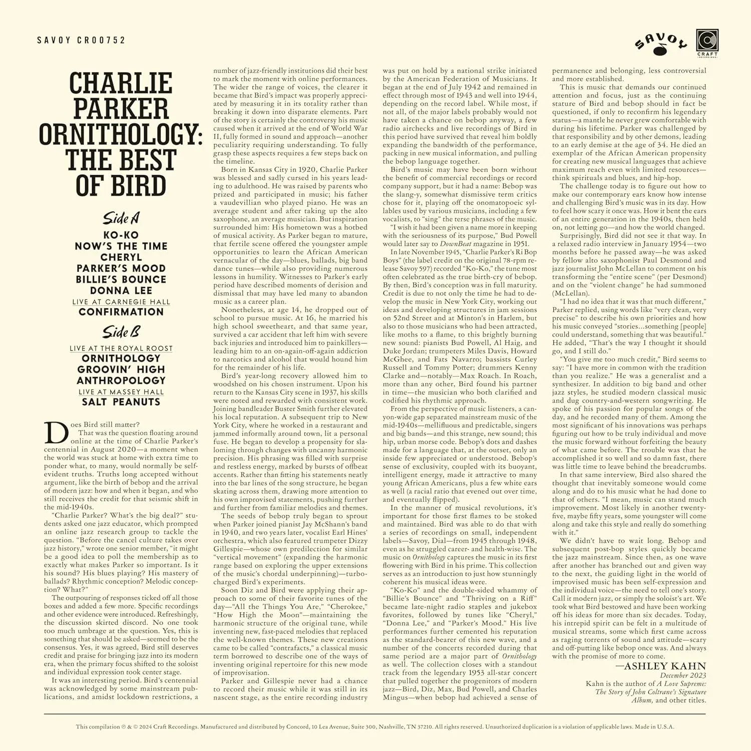 Ornithology: The Best Of Bird | Charlie Parker