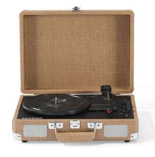 Crosley Cruiser Plus Portable Turntable With Bluetooth In/Out Basketweave