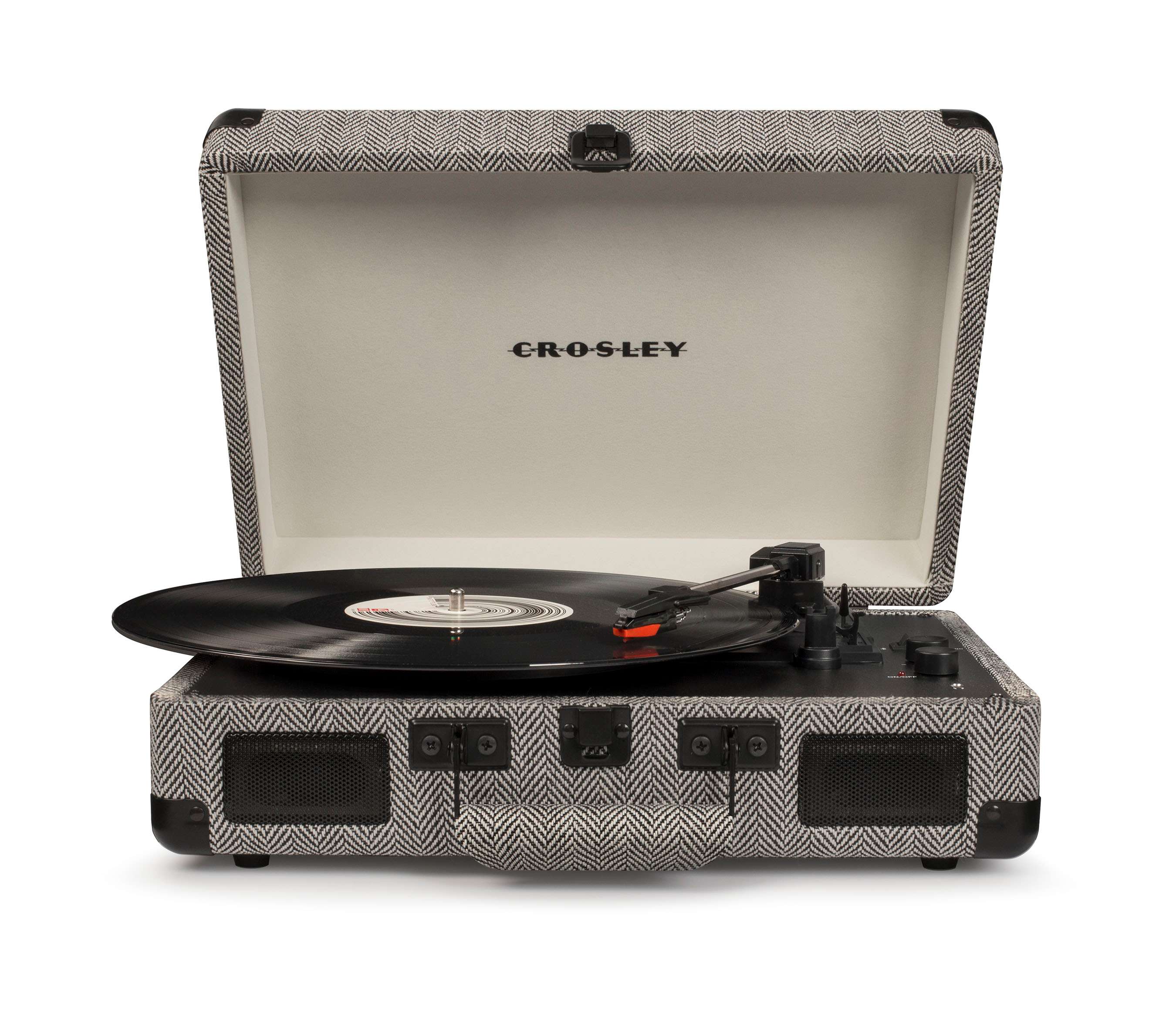 Crosley Cruiser Plus Portable Turntable With Bluetooth In/Out Herringbone