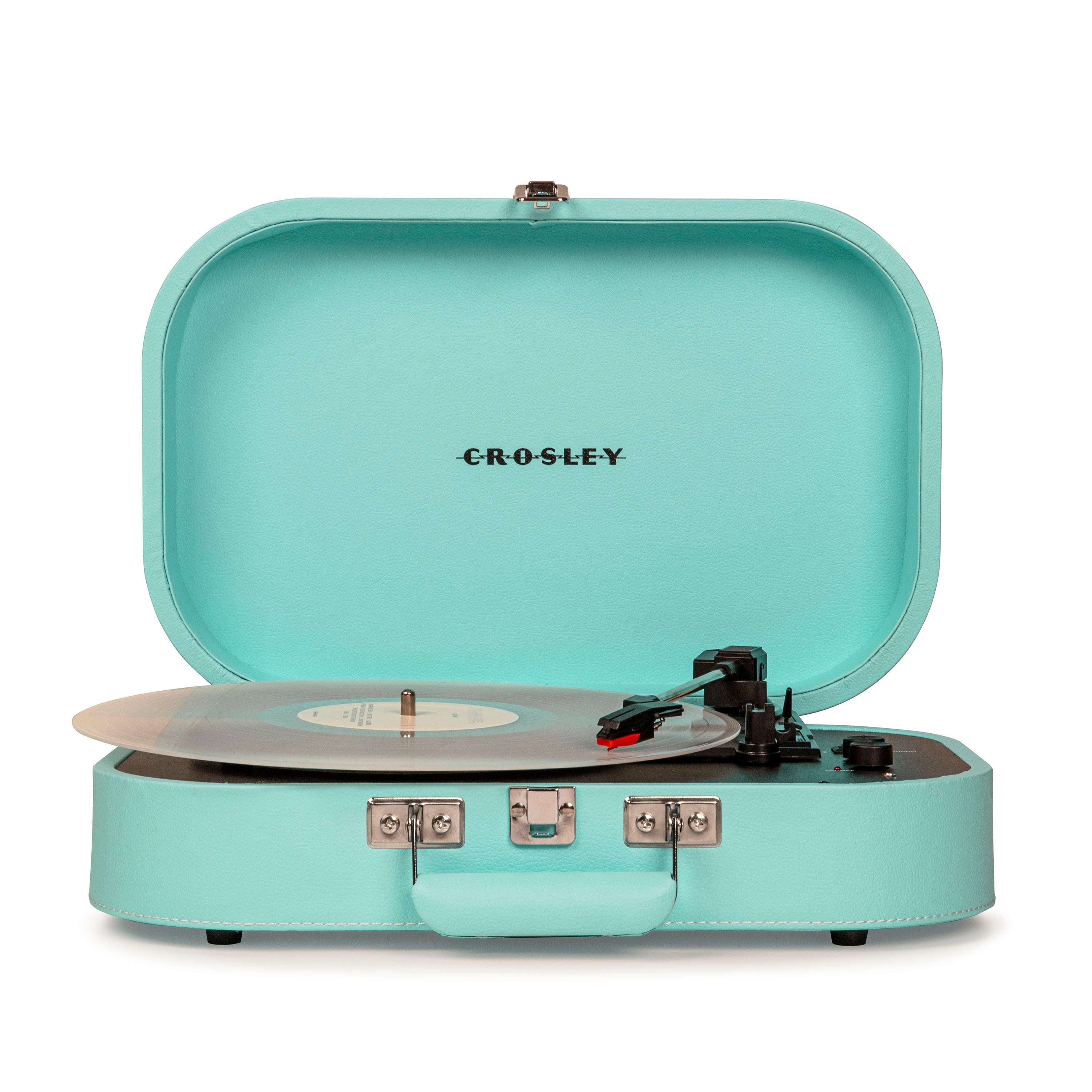 Crosley Discovery Portable Turntable With Bluetooth Out Turquoise