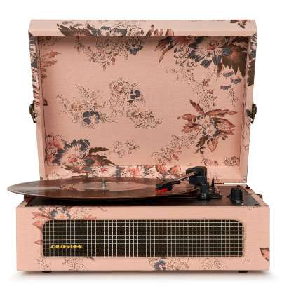 Crosley Voyager Portable Turntable With Bluetooth Out Floral