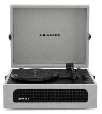 Crosley Voyager Portable Turntable With Bluetooth Out Gray