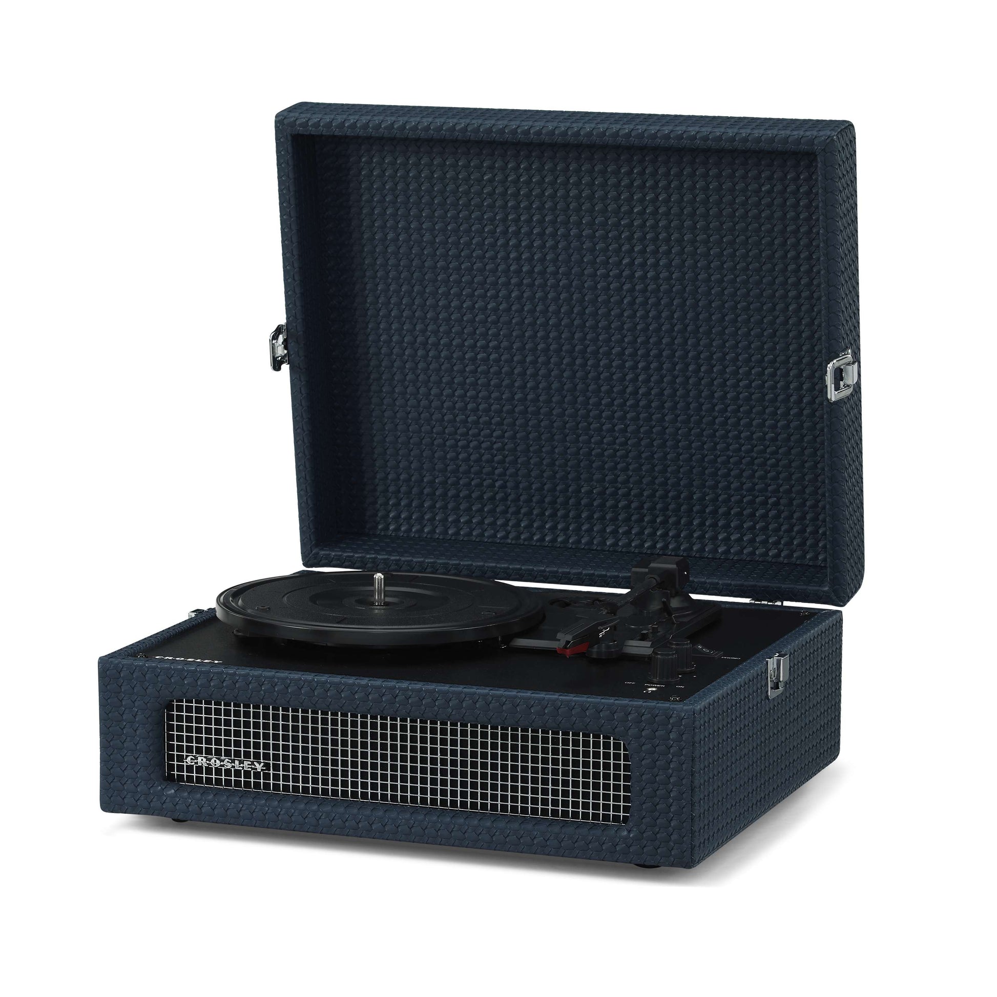 Crosley Voyager Portable Turntable With Bluetooth Out Navy Blue