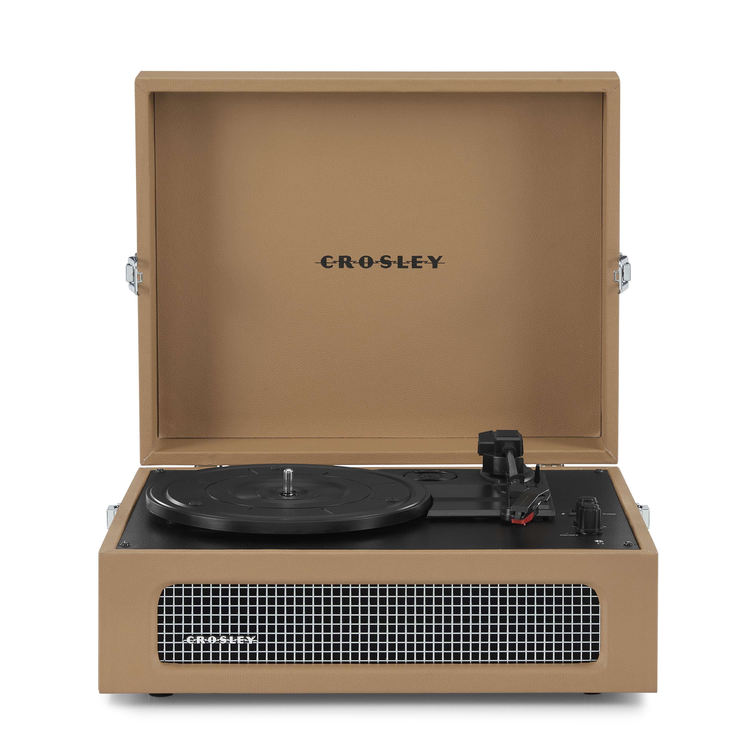 Crosley Voyager Portable Turntable With Bluetooth Out Tan